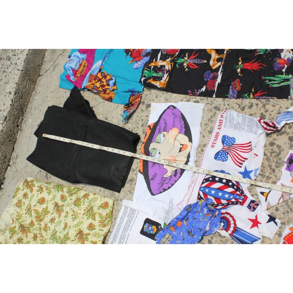 Vintage Fall Halloween Autumn HUGE LOT Bundle Quilt Sew Crafts Fabric Cotton - Picture 14 of 16